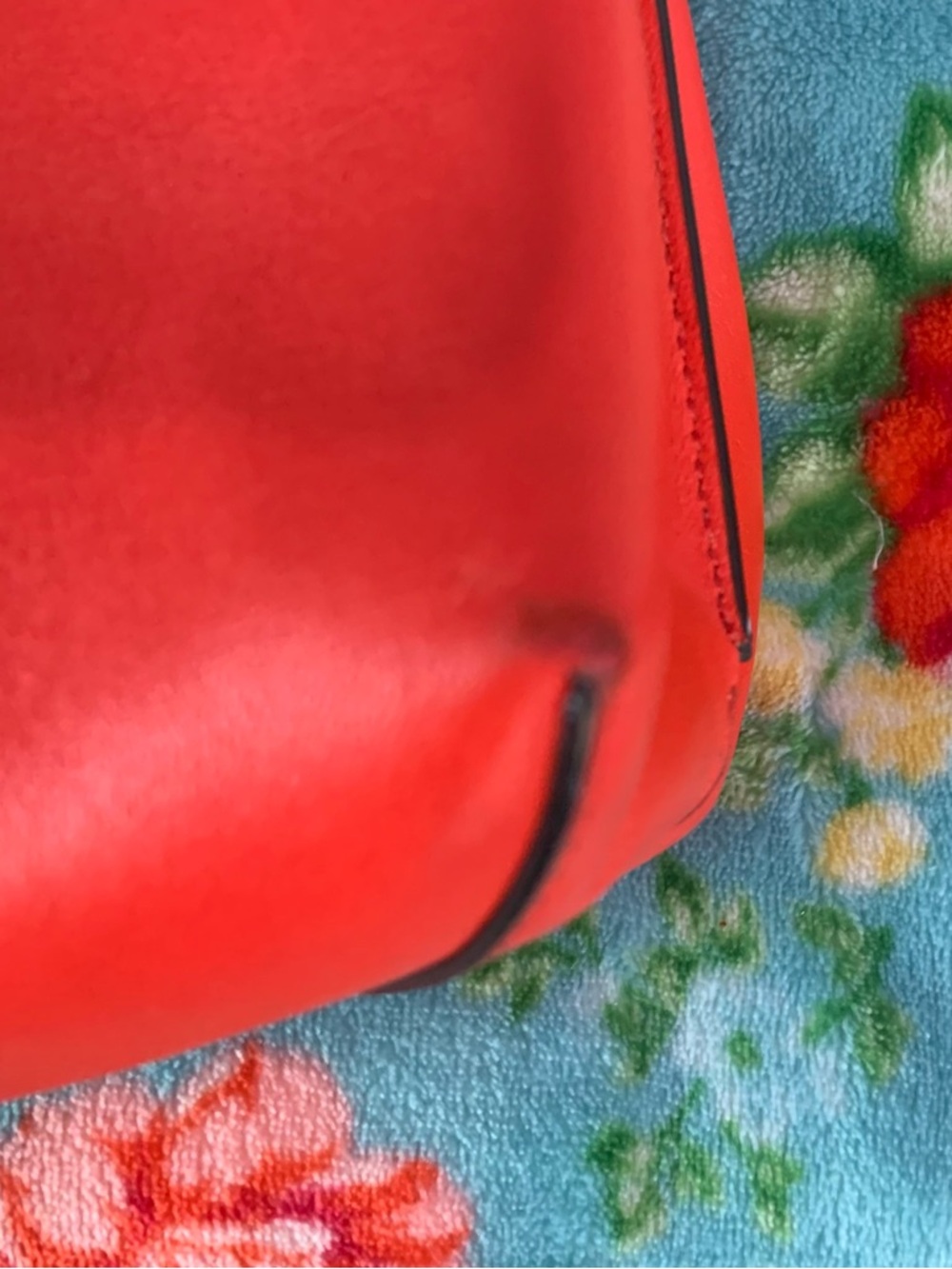 Tory Burch Block T Leather Satchel Crossbody Bag Vibrant Red - Picture 10 of 15
